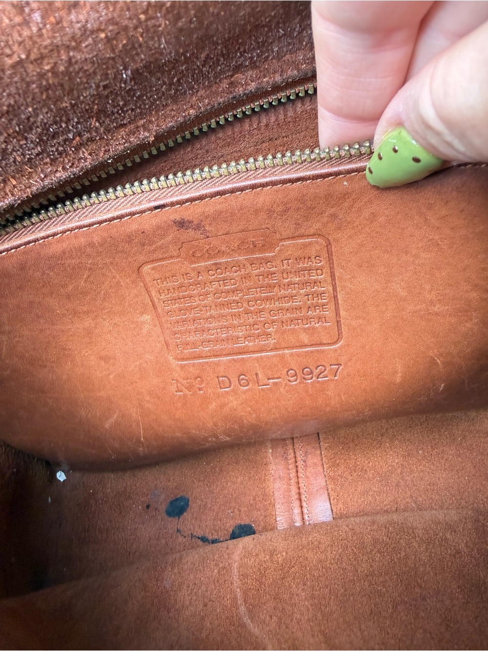 Vintage Coach 9927 Willis bag - Brown Leather Satchel with Gold Hardware - Picture 4 of 7